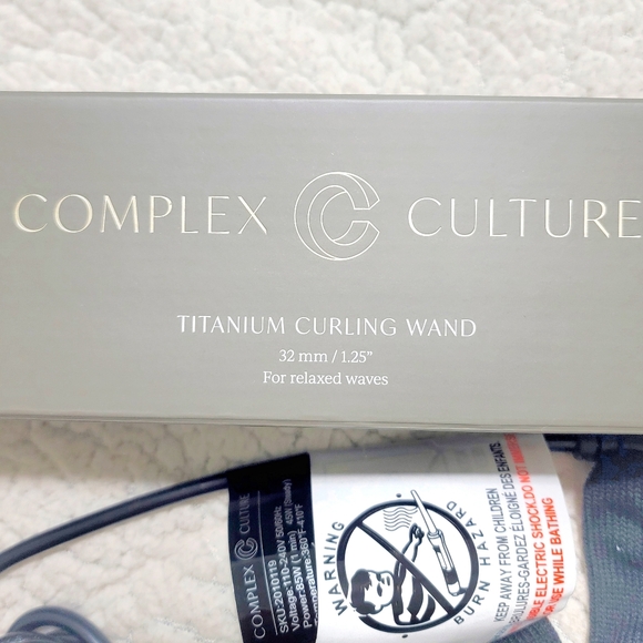 NEW! COMPLEX CULTURE Titanium Curling Wand 1.25" - Picture 9 of 14